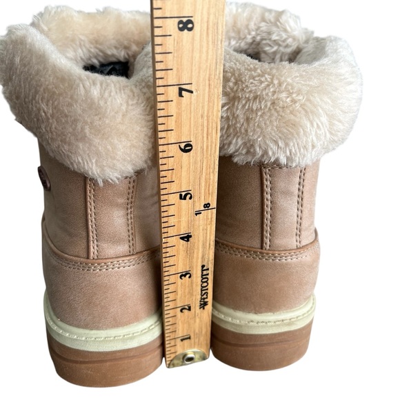 Lugz‎ Boots Women's 9 Empyre Hi Fur Faux Lace Up Parker Workwear Winter Beige - Picture 4 of 11